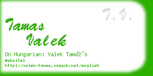 tamas valek business card